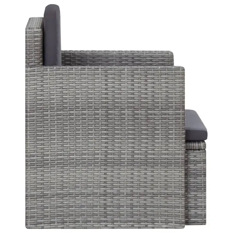 Poly rattan Tuinstoelen met moderne elegante uitstraling - Grijs / 1 - Tuinstoelen