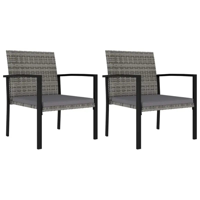 Poly Rattan Tuinstoelen Set voor een Moderne en opvallende tuinstijl - Grijs / 2 - Tuinstoelen