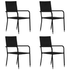 Poly Rattan Tuinstoelen voor Diner en Ontspanning - Tuinstoelen