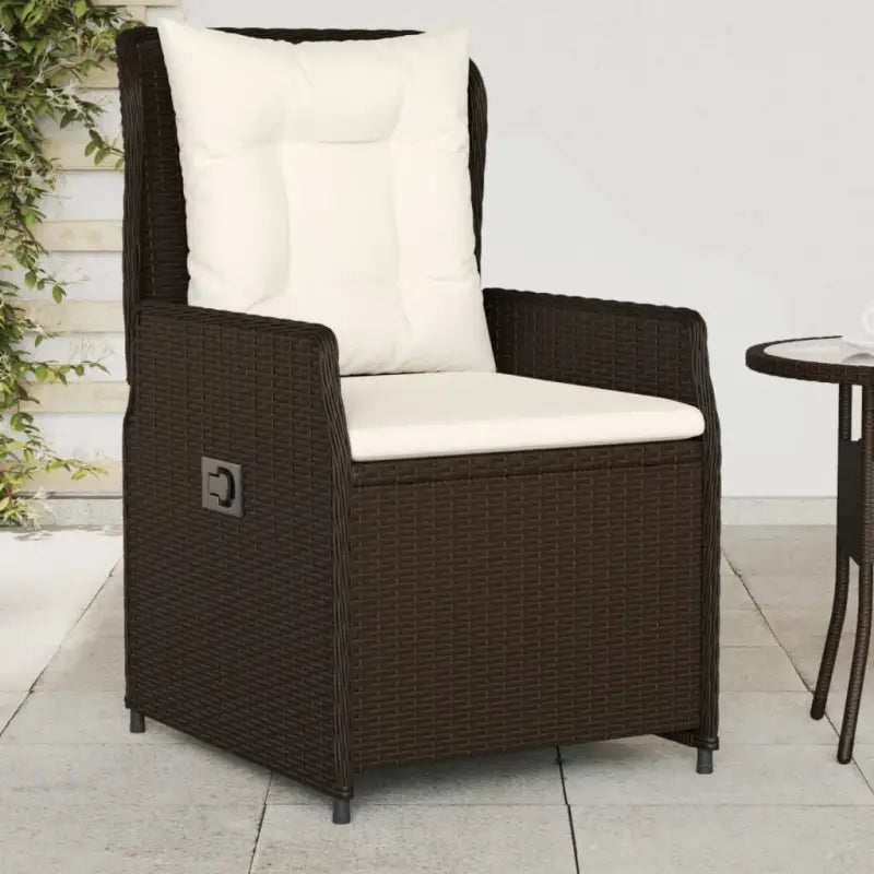 Poly Rattan Tuinstoelen voor een comfortabele zitervaring met wasbare hoes - Bruin / 1 / Dichtgeweven - Tuinstoelen
