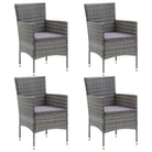 Poly rattan tuinstoelen voor een moderne en stijlvolle tuinset - Grijs / 4 - Tuinstoelen