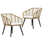 Poly rattan tuinstoelen voor rustieke charme en veelzijdigheid - Eiken / 2 - Tuinstoelen
