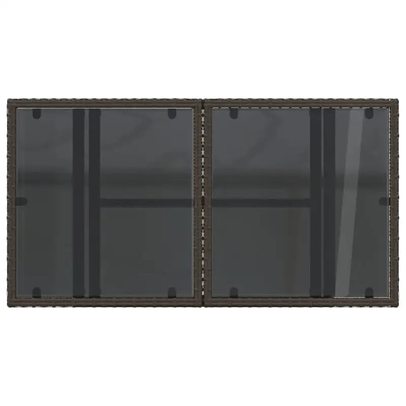 Poly rattan tuintafel met gehard glas gemakkelijk schoon voor in tuin of terras - Tuintafels