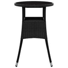 Poly Rattan Tuintafel met Gehard Glas voor buitengebruik - Tuintafels
