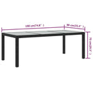Poly rattan tuintafel met gehard glas voor stijl en stabiliteit - Tuintafels