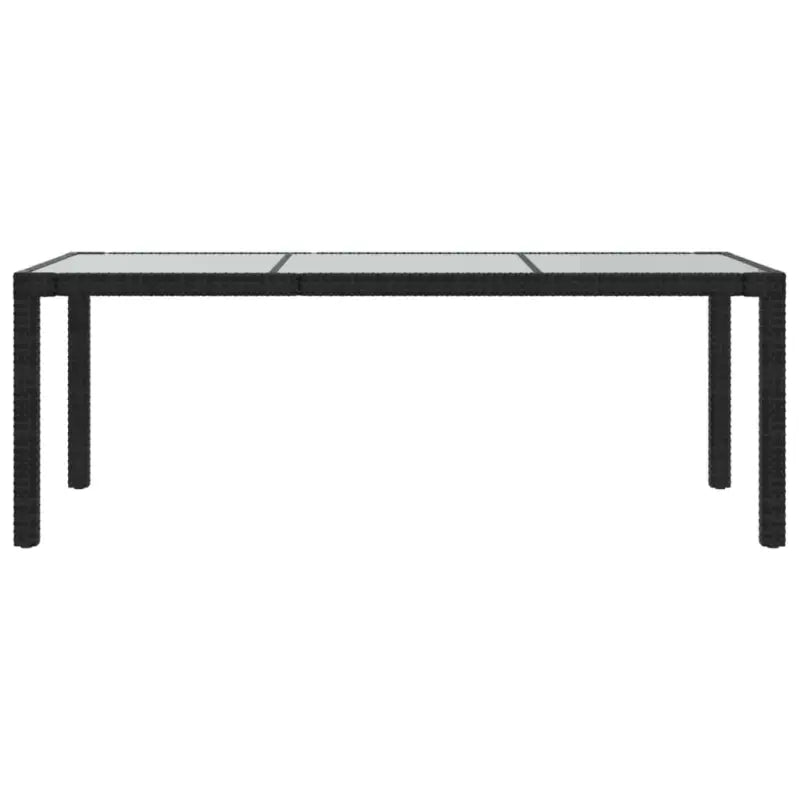 Poly rattan tuintafel met gehard glas voor stijl en stabiliteit - Tuintafels