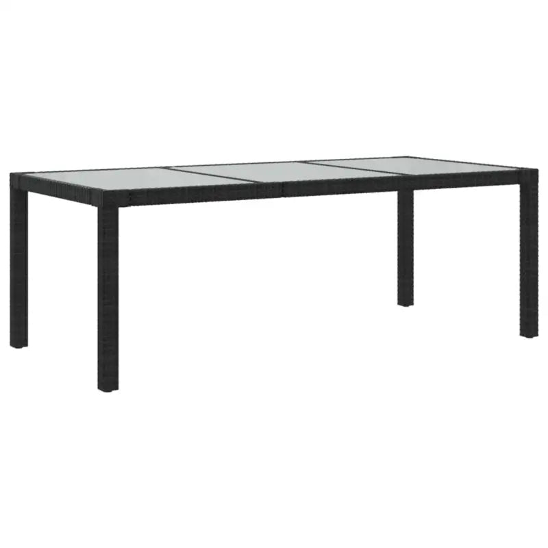 Poly rattan tuintafel met gehard glas voor stijl en stabiliteit - Tuintafels