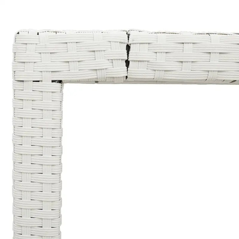 Poly rattan tuintafel met gemakkelijk schoon en gehard glas - Tuintafels
