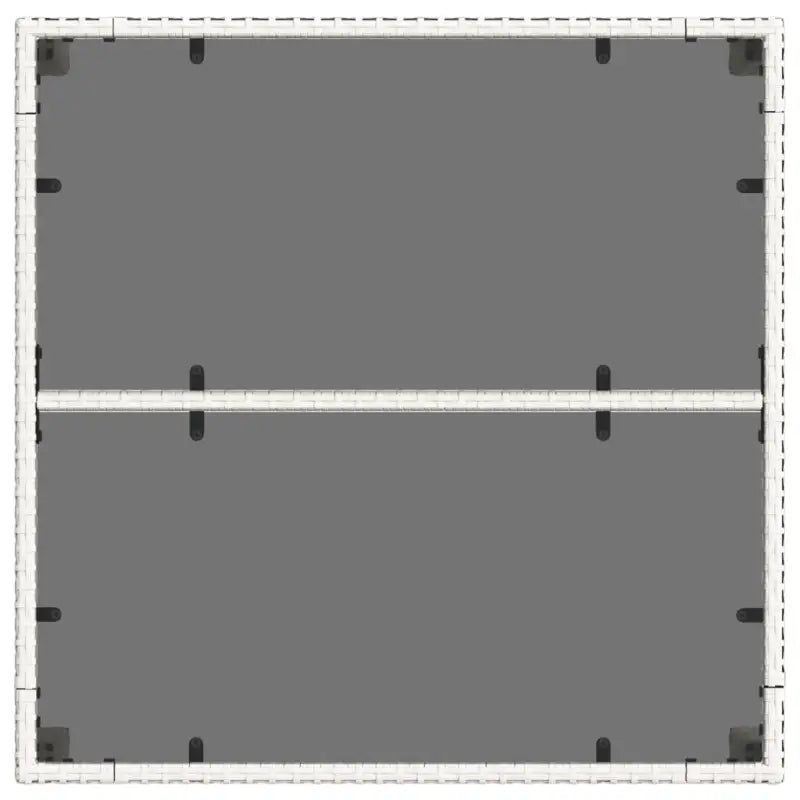 Poly rattan tuintafel met gemakkelijk schoon en gehard glas - Tuintafels