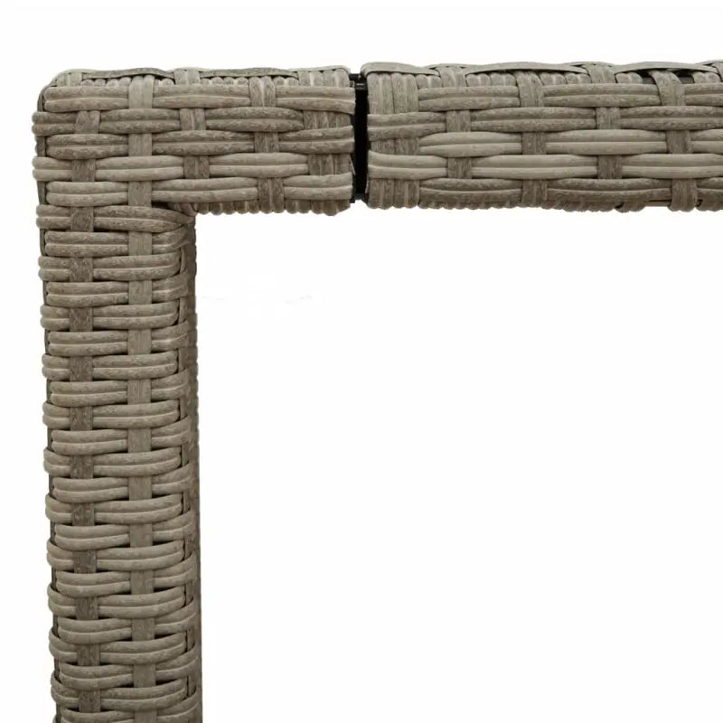 Poly Rattan Tuintafel met Geshard Glas en Gemakkelijk Schoon Makelijk - Tuintafels