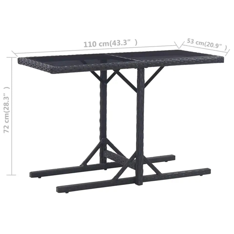 Poly rattan tuintafel met stalen frame voor stijl en functionaliteit - Tuintafels