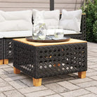 Poly Rattan tuintafel voor eenvoudig schoon en gezellige zithoeken - Zwart / 1 / gat weven - Tuintafels