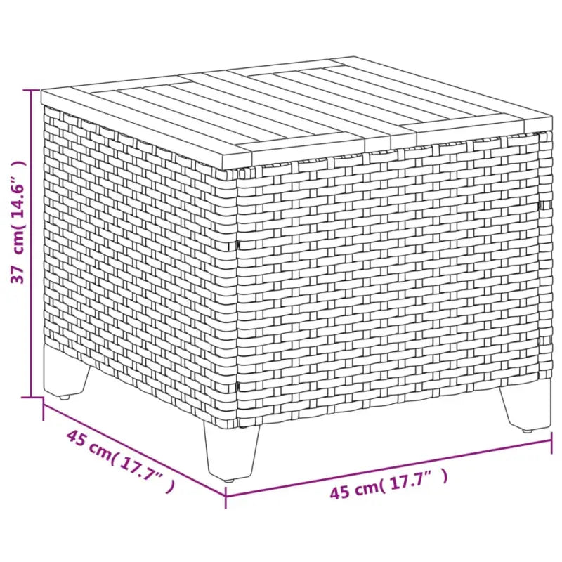 Poly rattan tuintafel voor eenvoudig schoonmaken en gezellige tuinmomenten - Tuintafels