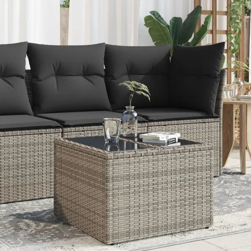 Poly rattan tuintafel voor gezellig samenzijn en eenvoudig schoonmaken - Grijs / 1 / pe rattan - Tuintafels