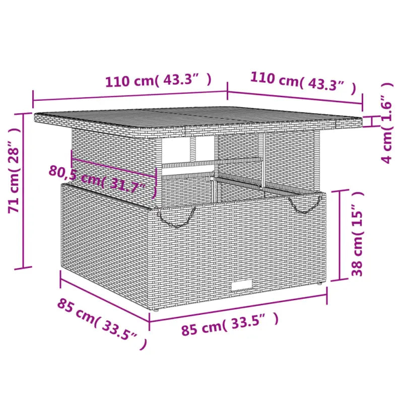 Poly rattan tuintafels eenvoudig schoon voor gezellige tuinmomenten - Tuintafels