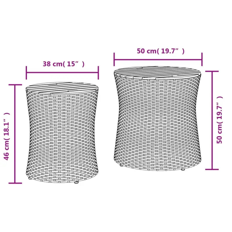 Poly Rattan Tuintafels Gemakkelijk Schoon voor Gezellig Buitenplezier - Tuintafels