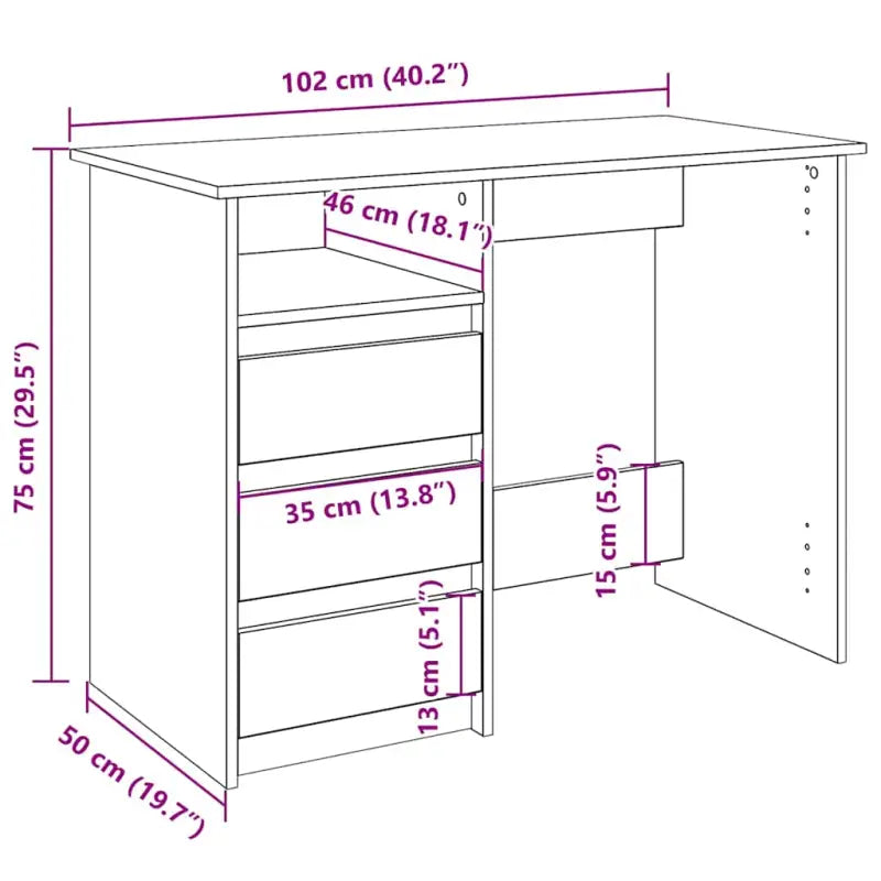 praktisch en decoratief bureau van bewerkt hout - Bureaus