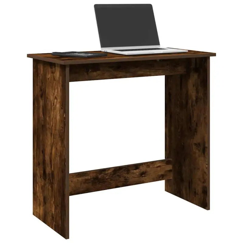 Praktisch en decoratief bureau van bewerkt hout voor je woonruimte - Gerookt eiken - Bureaus