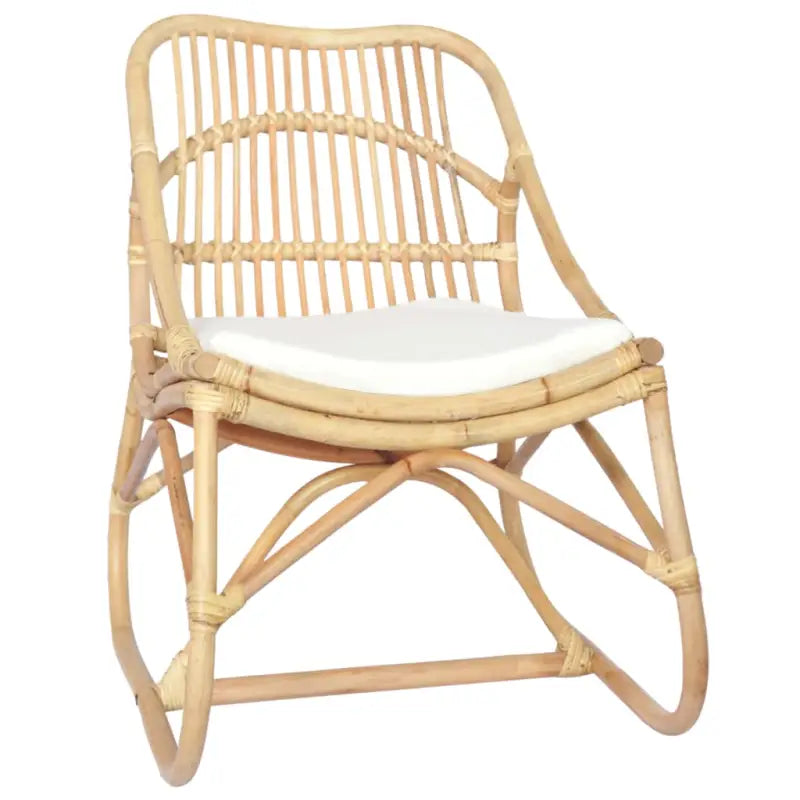 Rattan Fauteuil met Linnen Kussen voor een Charmante en Comfortabele Ruimte - Fauteuils & Relaxfauteuils