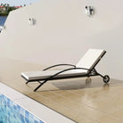 Rattan Ligbed voor Tuin en Terras - Zwart / 1 - Ligstoelen
