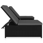 Rattan Loungeset met levering bevat van poly rattan voor tuin of terras - Ligstoelen