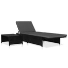 Rattan Loungeset met levering bevat van poly rattan voor tuin of terras - Ligstoelen