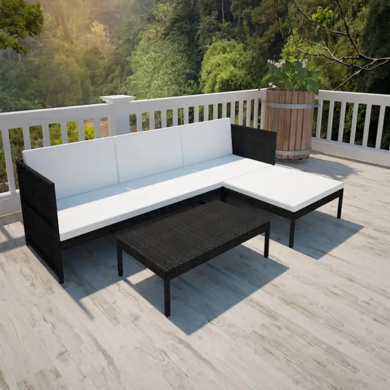 Rattan loungeset met stalen frame en dikte zitkussens voor in de tuin - Tuinsets