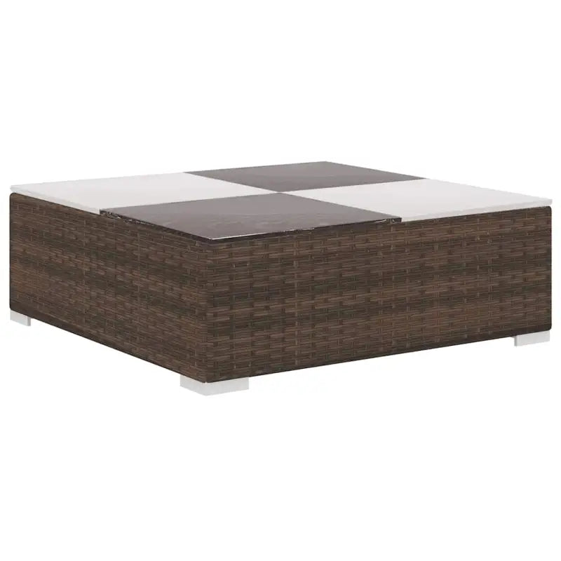 Rattan Loungeset voor in de Tuin of Patio - Bruin - Tuinsets