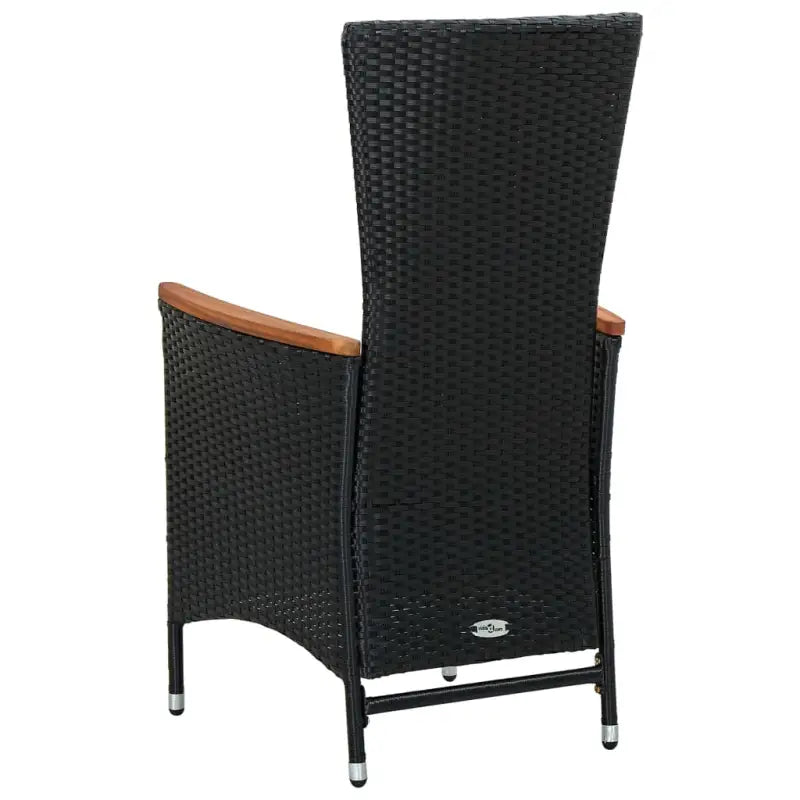 Rattan tuinset met gepoedercoat staal en verstelbare rugleuning - Tuinsets