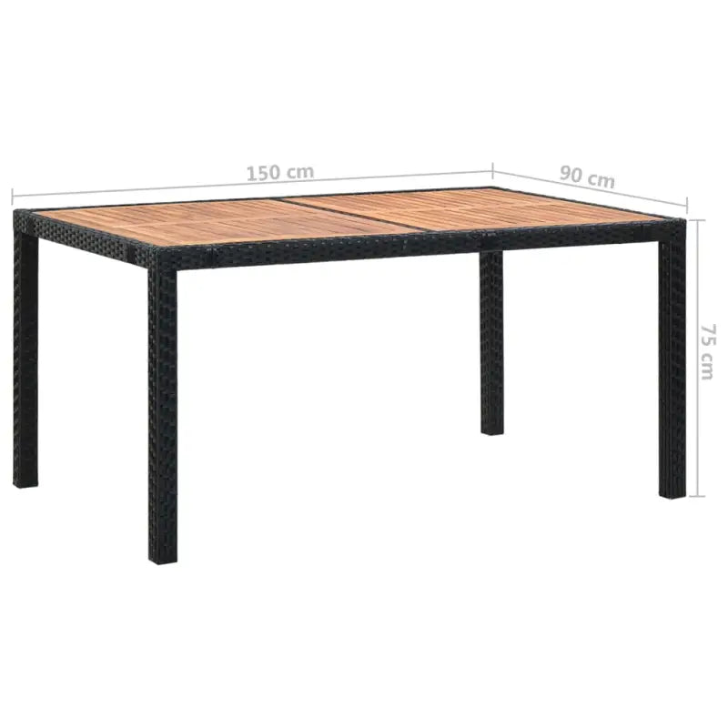 Rattan tuinset met gepoedercoat staal en verstelbare rugleuning - Tuinsets