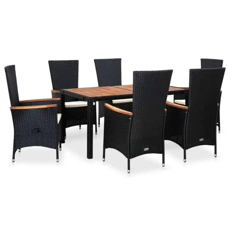 Rattan tuinset met gepoedercoat staal en verstelbare rugleuning - Tuinsets