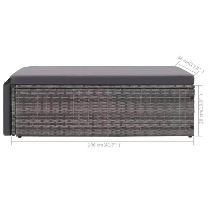 Rattan tuinset met gepoedercoat stalen frame voor een elegante buitenruimte - Tuinsets