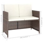 Rattan Tuinset met Glazen Tafelblad en Levering Bevat - Tuinsets
