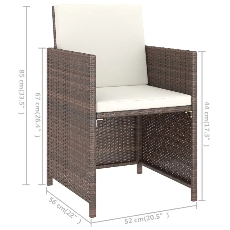 Rattan Tuinset met Glazen Tafelblad en Levering Bevat - Tuinsets