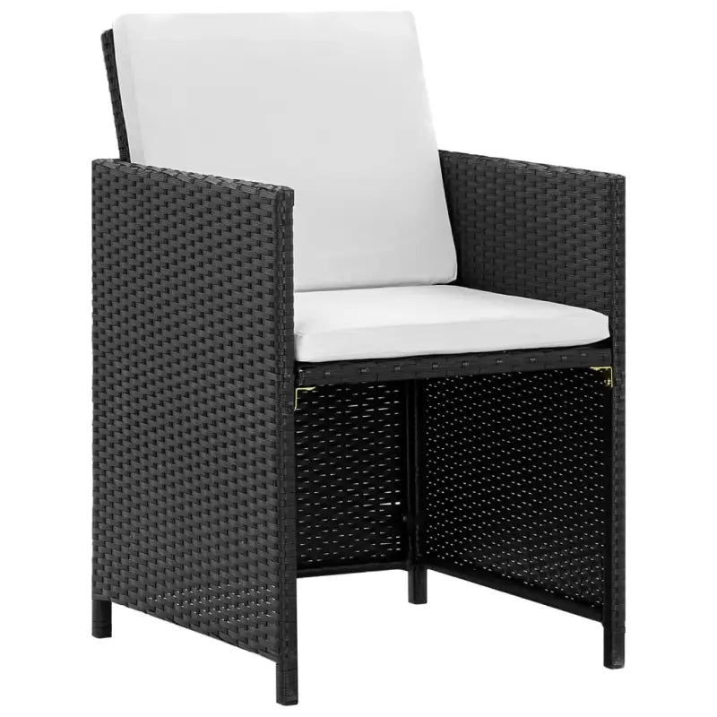 Rattan tuinstoelset met glazen tafelblad inclusief levering bevat - Tuinsets