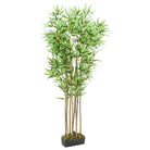 Realistische kunstbamboe plant in kunststof pot voor huis en kantoor - 30 x 14 x 180 cm / 1 - Kunstplanten