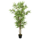 Realistische kunstbamboe plant in kunststof pot voor huis en kantoor - 16 x 150 cm / 1 - Kunstplanten