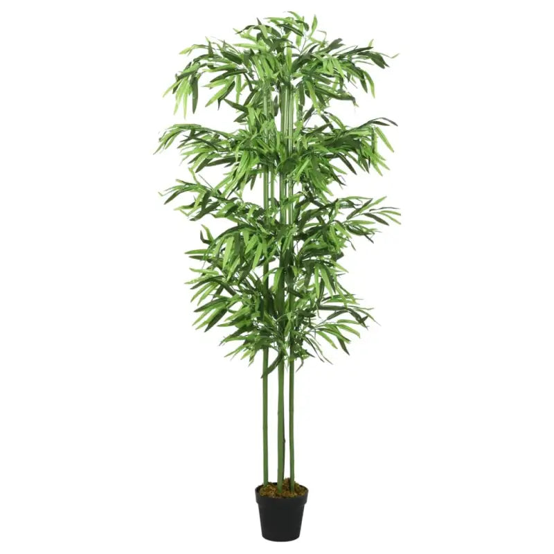 Realistische kunstbamboe plant in kunststof pot voor woonkamer en kantoor - 18 x 180 cm / 1 - Kunstplanten