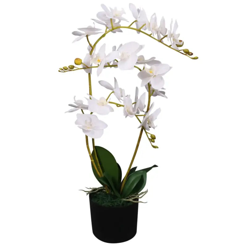 Realistische orchidee kunstplant voor een groene touch in huis of kantoor - Wit / 65 cm / 1 - Kunstplanten