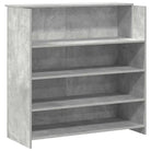 Receptiebalie in bewerkt hout met ingebouwde balie voor verschillende omgevingen - Betongrijs / 200 x 50 x 103.5 cm