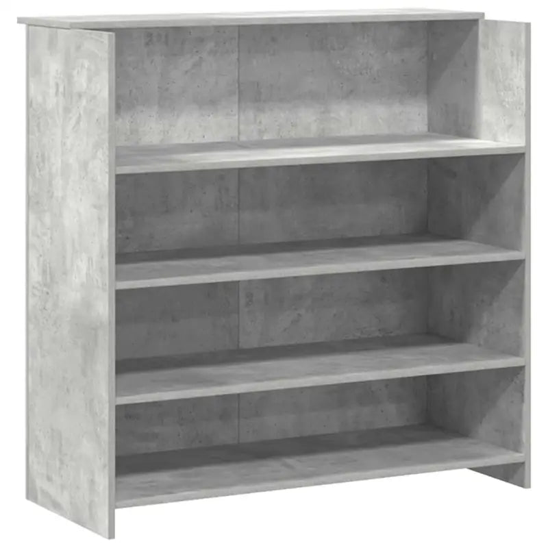 Receptiebalie in bewerkt hout met ingebouwde balie voor verschillende omgevingen - Betongrijs / 200 x 50 x 103.5 cm