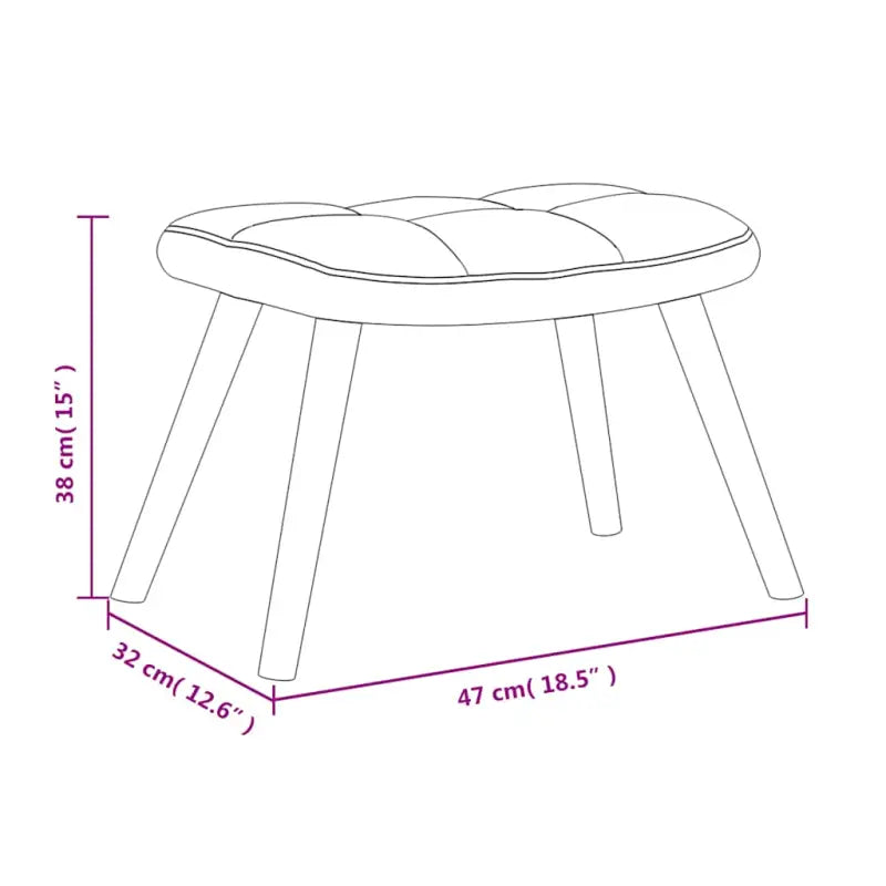 Relaxstoel met voetenbank met blokpatroon voor stijlvol comfort - Fauteuils & Relaxfauteuils
