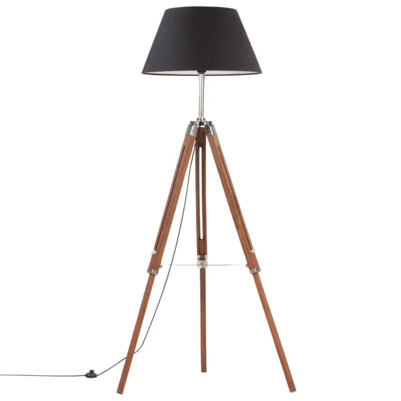 Retro vloerlamp van massief teakhout met vintage ontwerp - Lampen