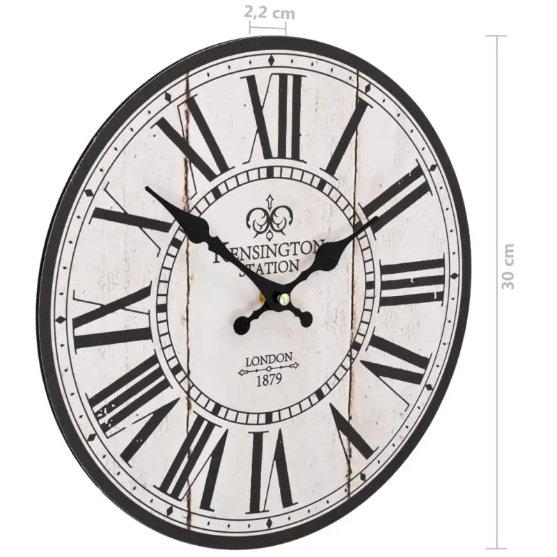Retro wandklok voor keuken of woonkamer met grote wijzerplaat - Wandklokken