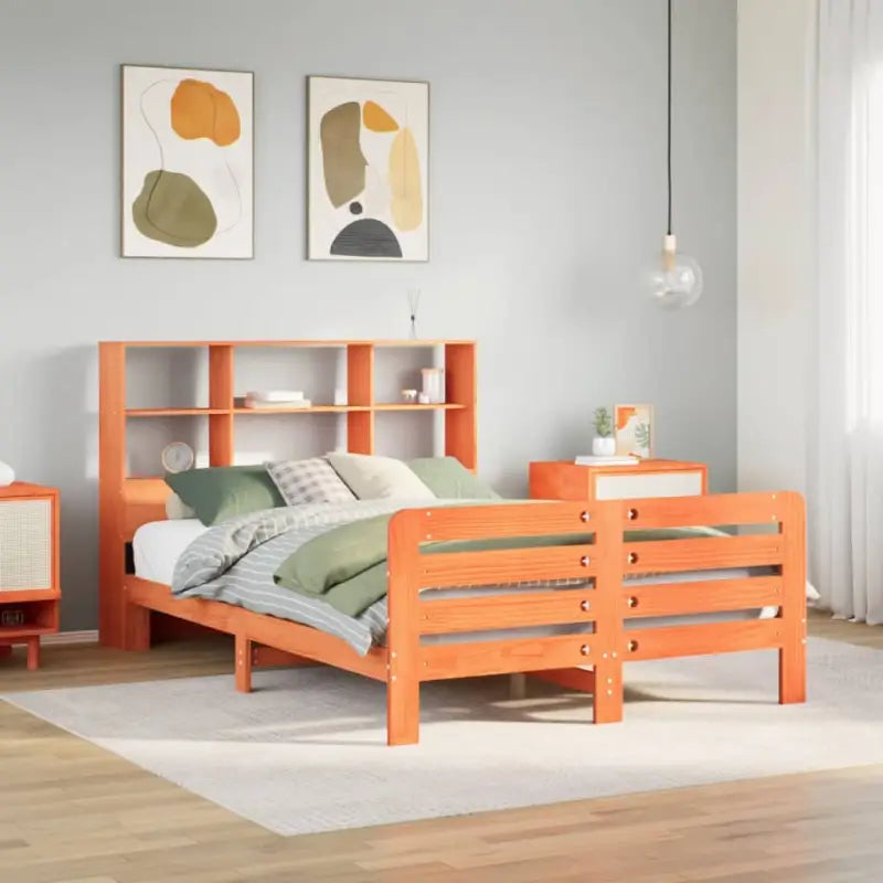 Robuust bedframe van massief grenenhout voor perfecte nachtrust - Wasbruin / 160 x 200 cm - Bedden & bedframes