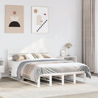 Robuust massief grenenhout bedframe voor een moderne slaapkamer - Wit / 140 x 200 cm - Bedden & bedframes