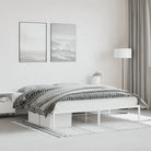Robuust metalen bedframe met vierkante buizen en extra opbergruimte - Wit / 180 x 200 cm - Bedden & bedframes