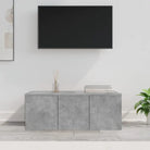 Robuust tv-meubel in klassieke stijl van bewerkt hout - Betongrijs / 1 - Tv-meubels