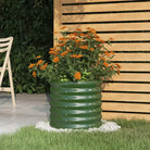 Robuuste Bloempot van Gepoedercoat Staal voor Tuin en Balkon - Groen / 40 x 40 x 36 cm / 1 - Bloempotten & plantenbakken