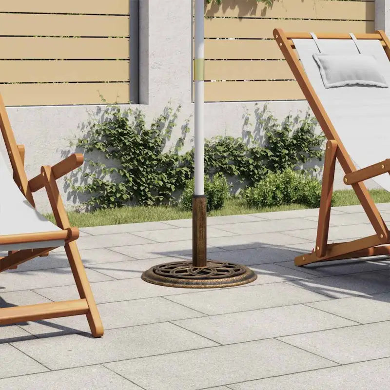 Robuuste gietijzeren parasolvoet voor stabiliteit - Brons / Ø 44 x 31 cm / 1 - Parasolvoeten